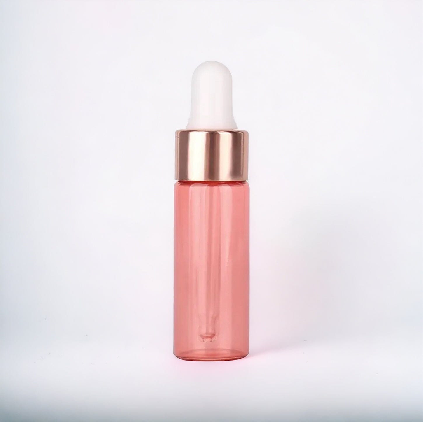 5 ml Pink Glass Vials w/ Rose Gold Dropper (Pack of 5)