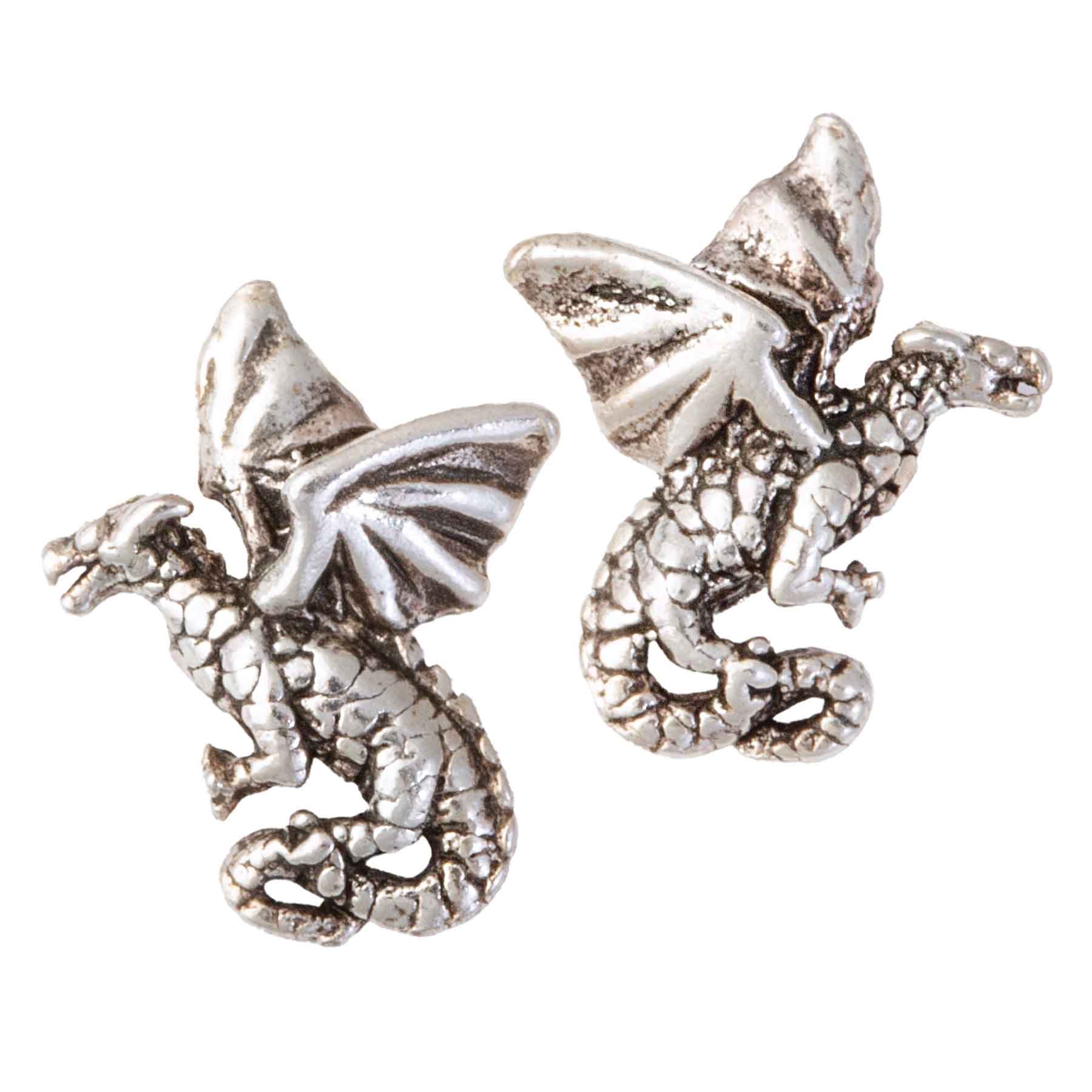 Celtic Flying Dragon Stud Earrings