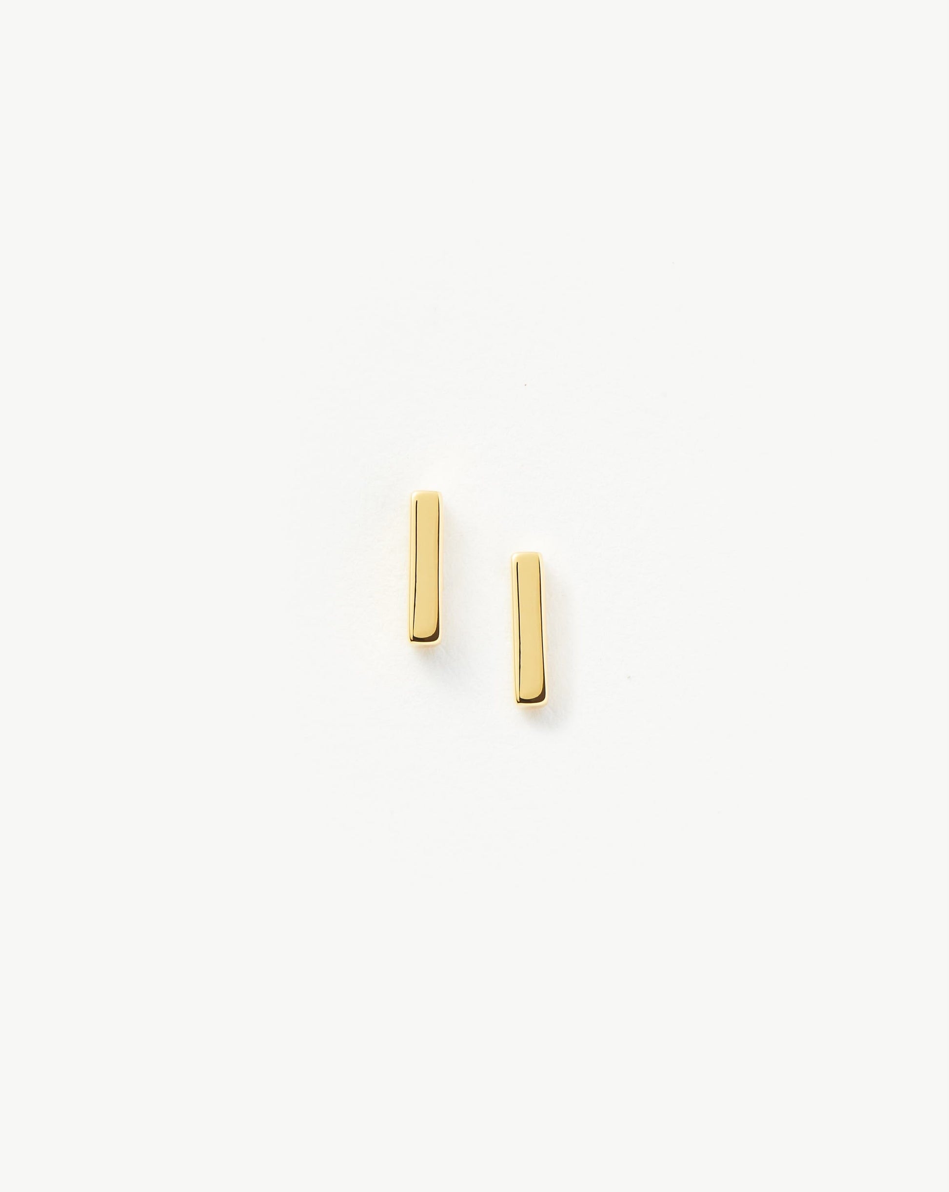 Bar Stud Earrings | 18ct Gold Plated Vermeil