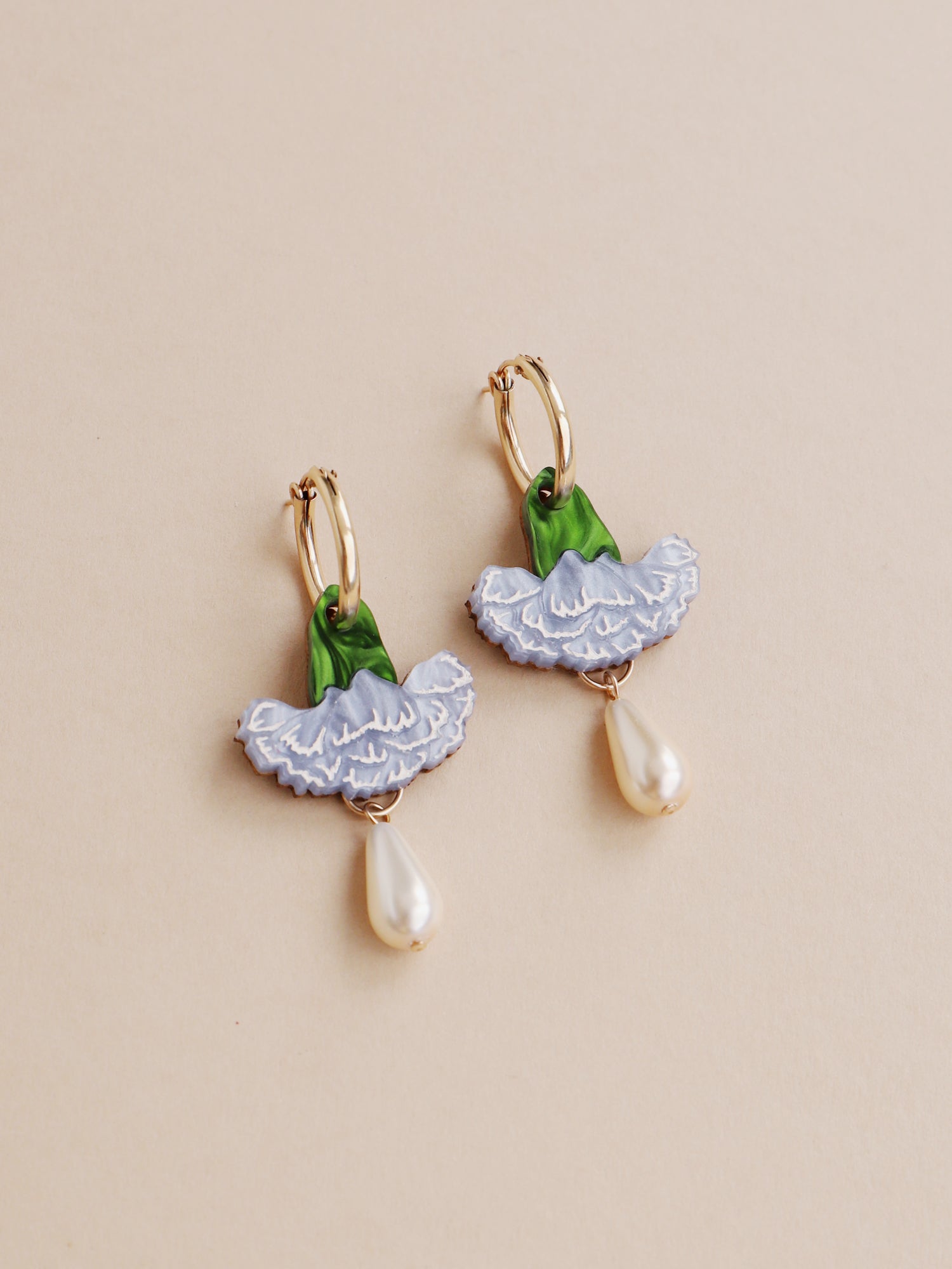 Carnation Drop Hoops