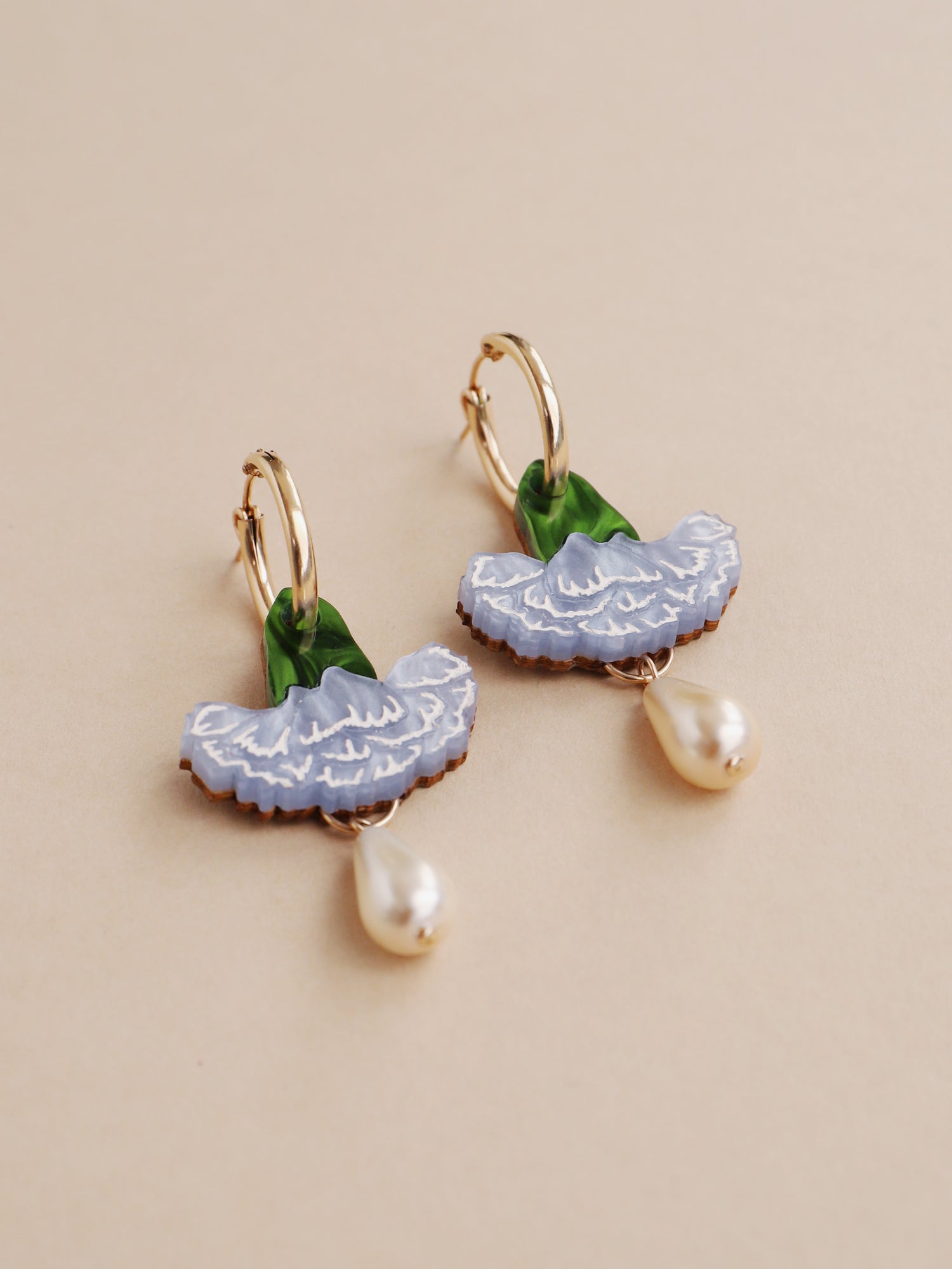 Carnation Drop Hoops