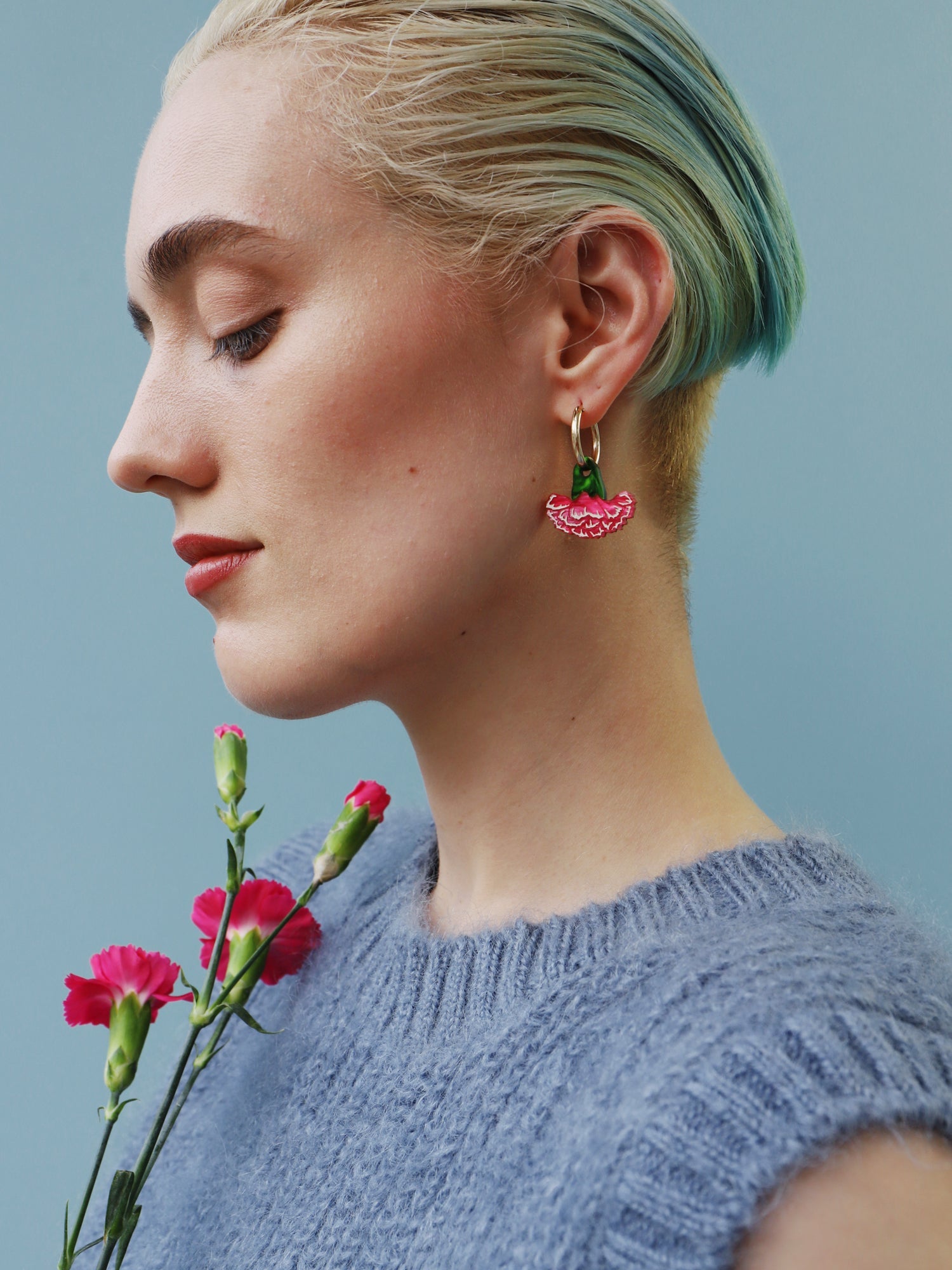 Carnation Hoops Set