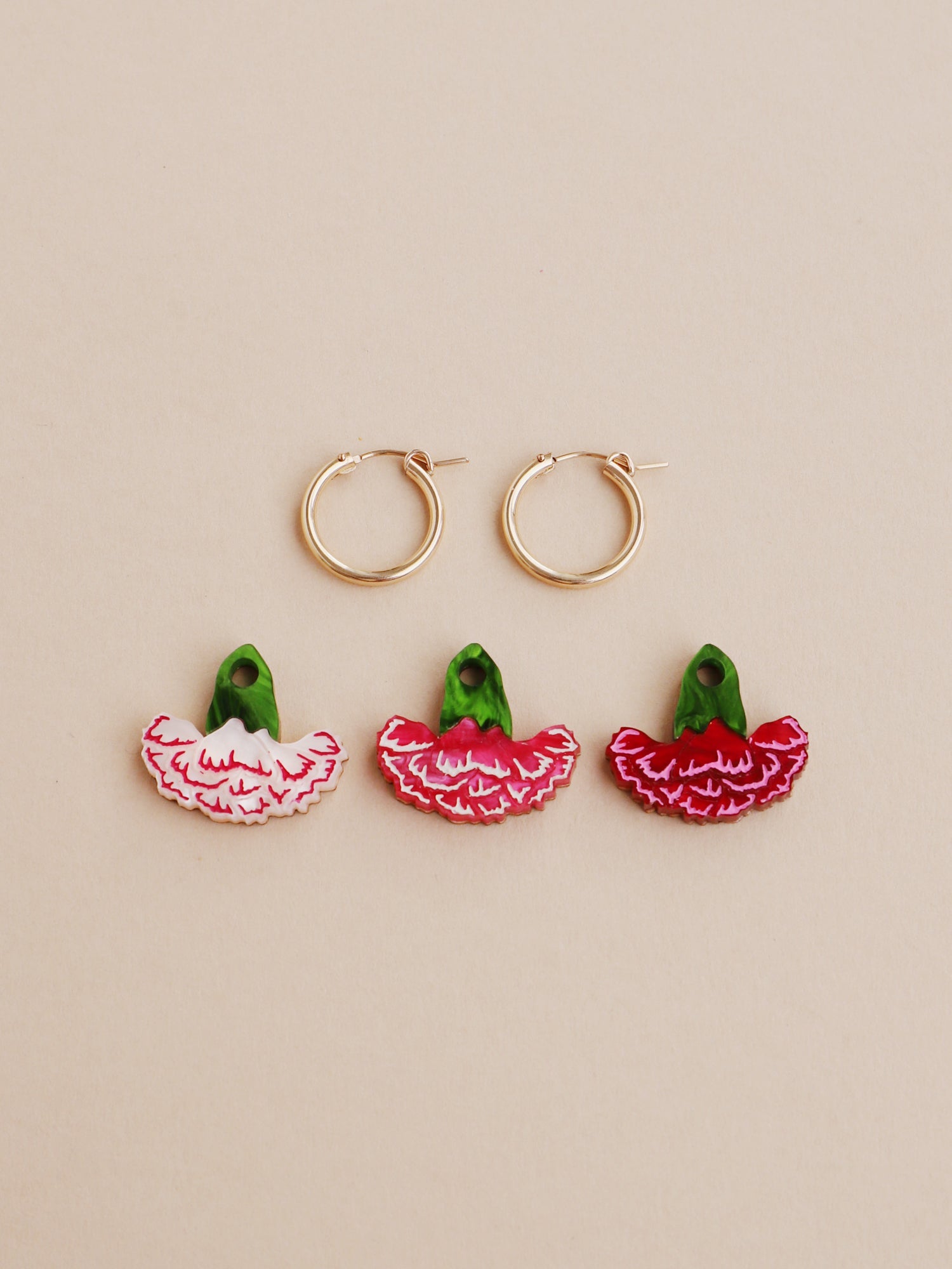 Carnation Hoops Set