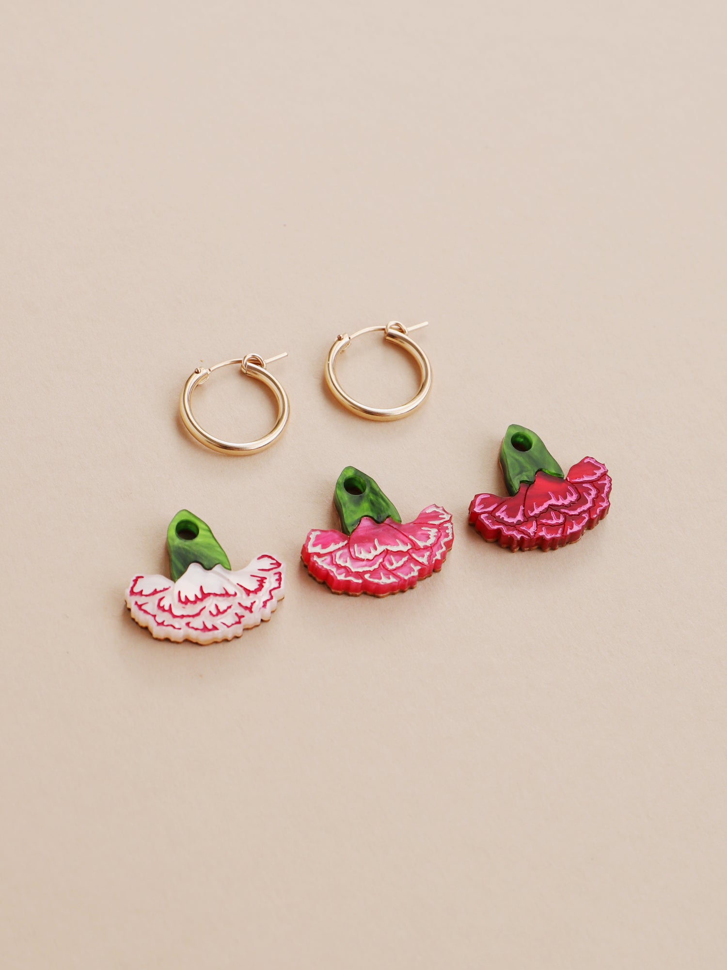 Carnation Hoops Set