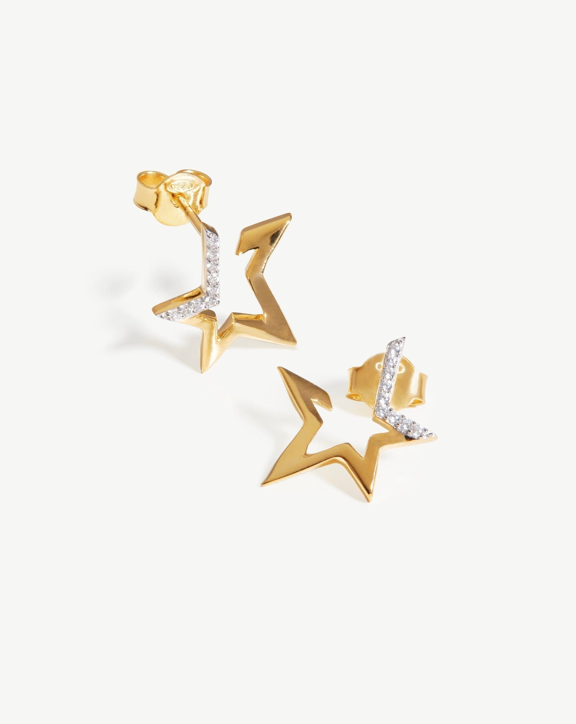 Celestial Pave Star Huggies | 18ct Gold Plated Vermeil/Cubic Zirconia